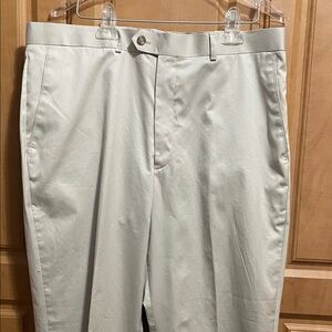 Alan Flusser Classic Men's Tan Flat Front Pants 38 x 32